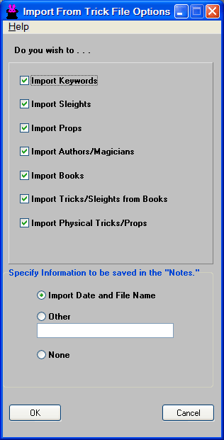 Import Options